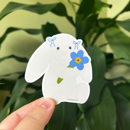 Forget Me Not Bunny Sticker