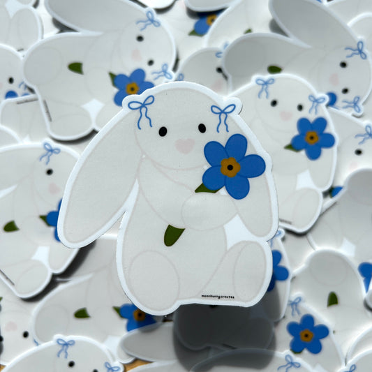 Forget Me Not Bunny Sticker